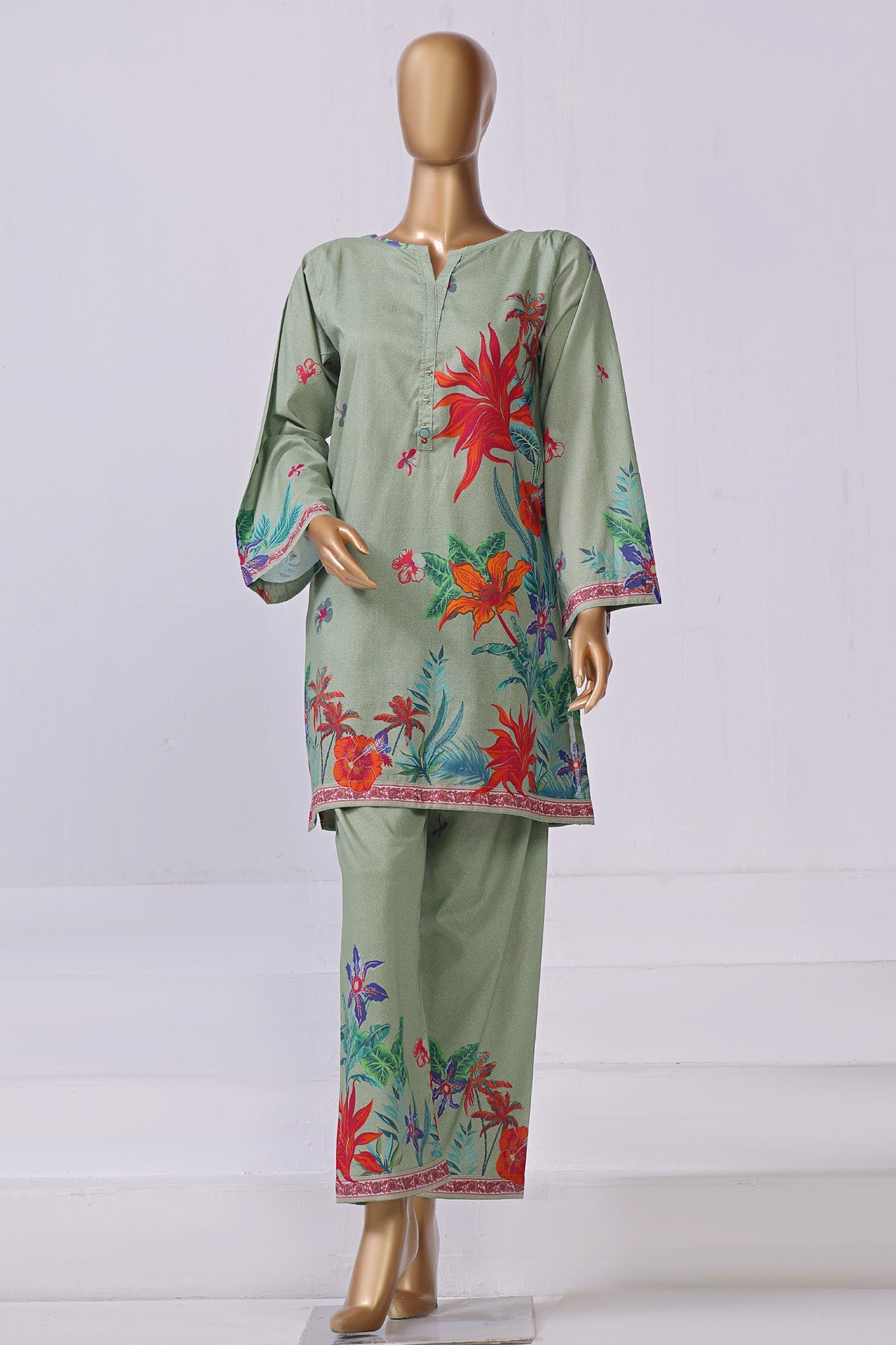 Sada Bahar Stitched 2 Piece Mid Summer Co Ords Lawn Collection'2024-Pista